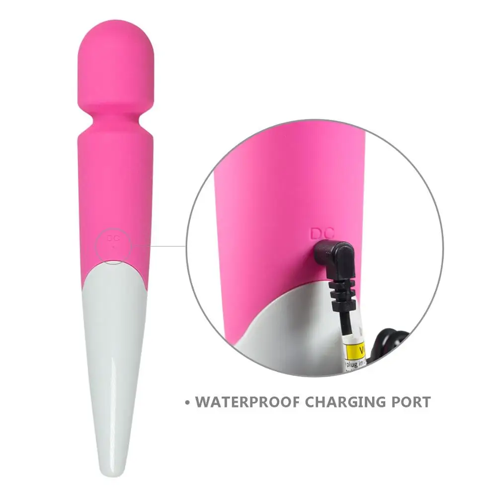 Iwand Powerful Waterproof 10 Speed Silicone Therapeutic Vibrator Massager for Relaxation Therapy