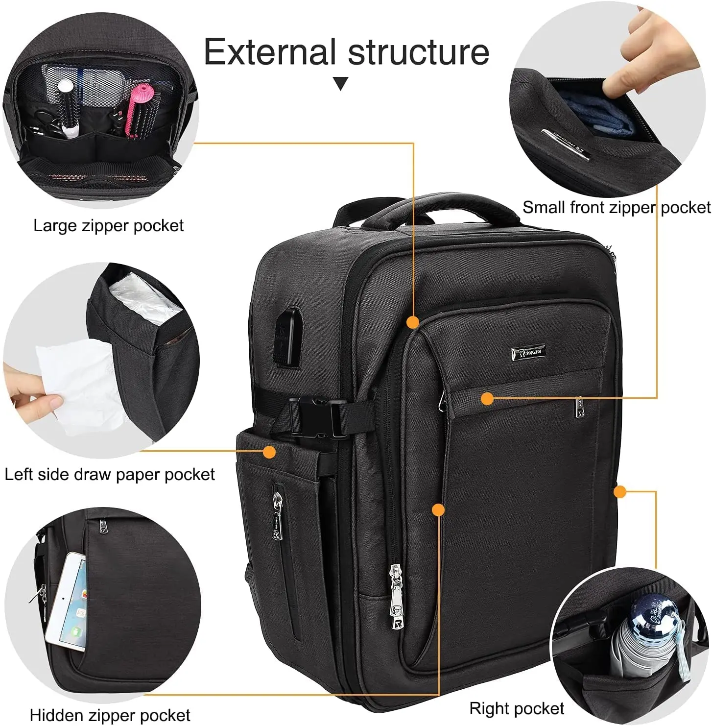 Waterproof Travel Large Makeup Case Backpack Cosmetic Storage Makeup