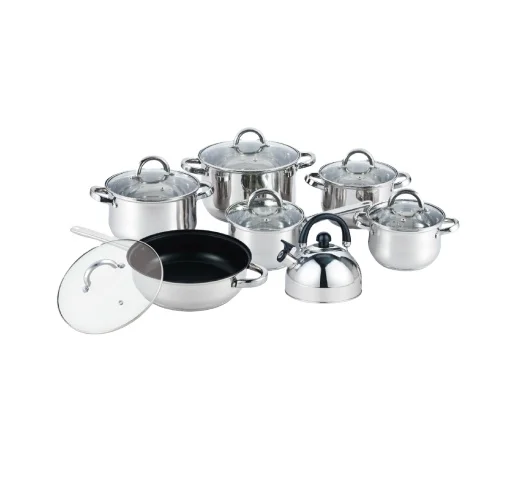 High Quality kitchen wares pots and pans Stainless Steel Cookware Cookingware Set Cooking Pot