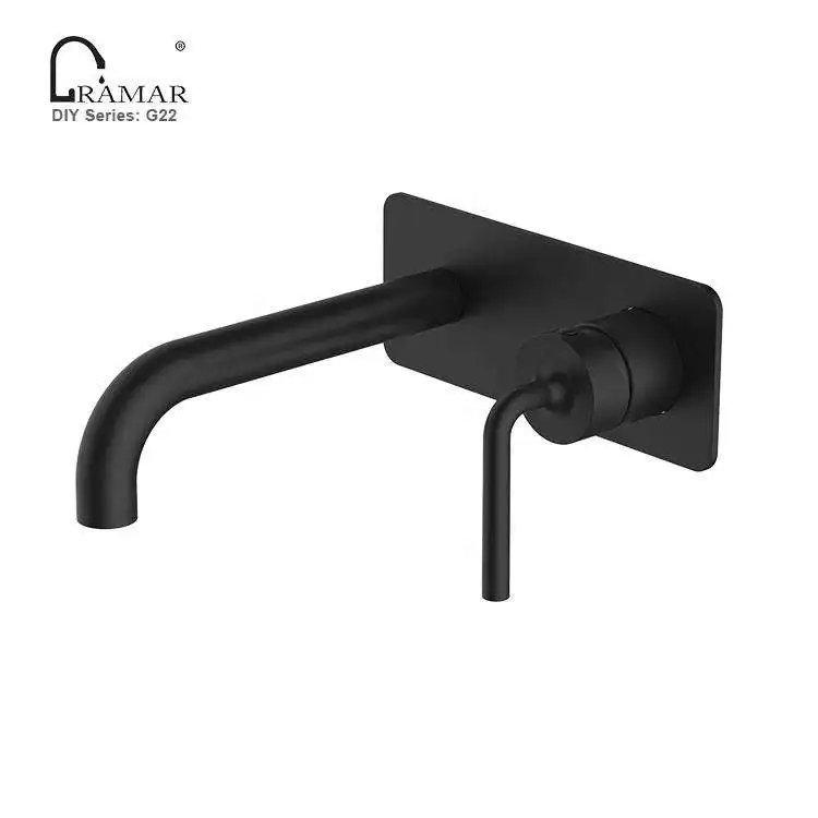 Hotel Commercial Single Handle Wall Mount Bathroom Vessel Basin Faucet