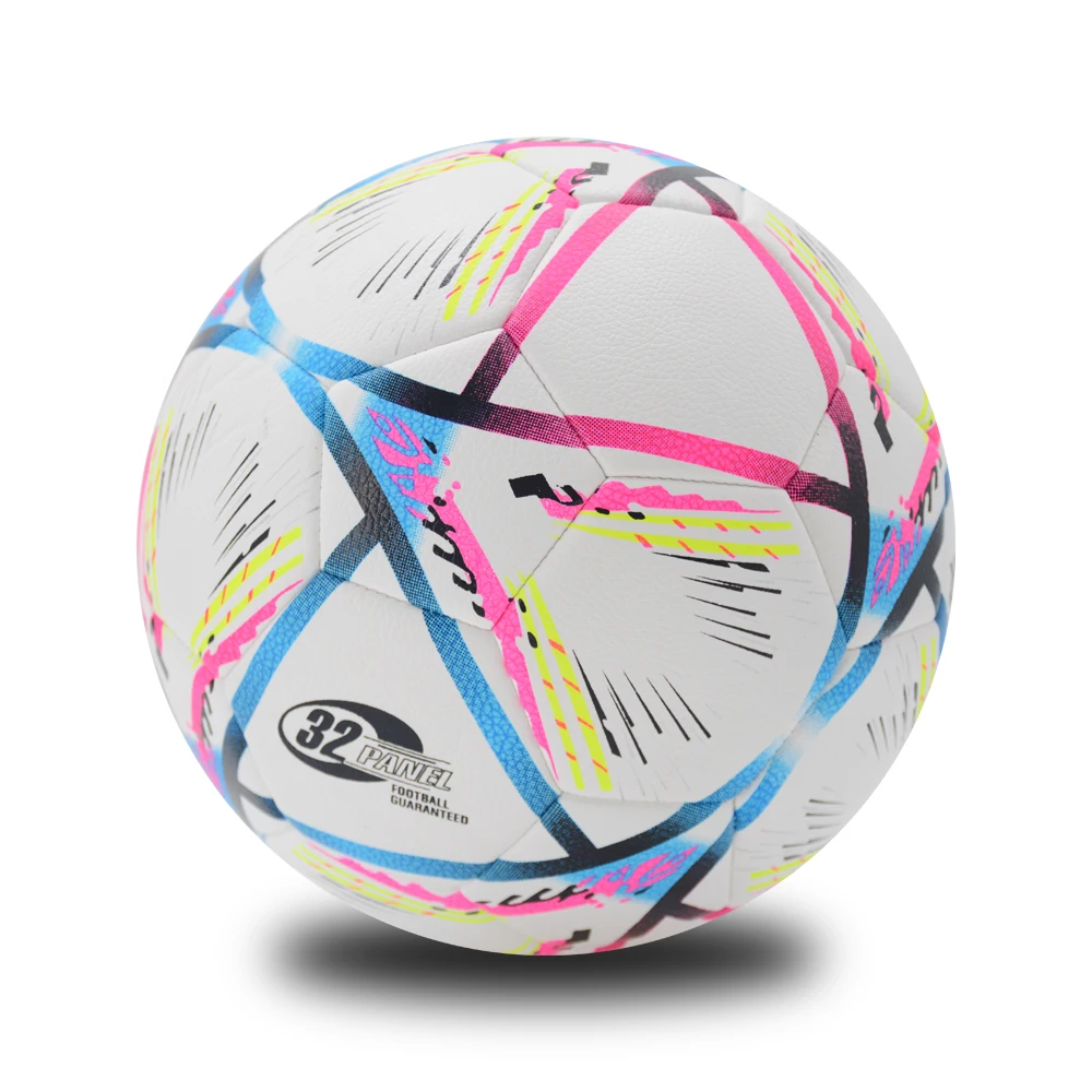 2025 Popular Design Colorful PU PVC Soccer Ball Custom Logo Football for Training and Matches Official Size 5
