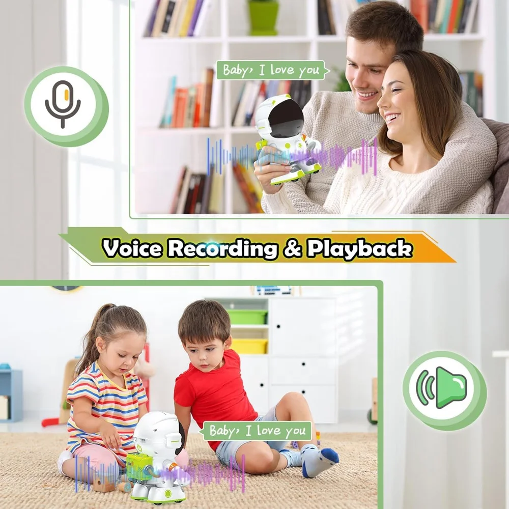 Intelligent Spaceman Robot Toy Kids Dancing Singing Talking Dialogue Voice Control Touch Sensing Smart Toy Robot with LED Lights