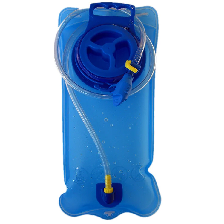 Poche à Eau 2L – Réservoir Hydratation Portable – Course, Rando, Vélo, Kayak – Sans Odeur, Grand Goulot – Bleu