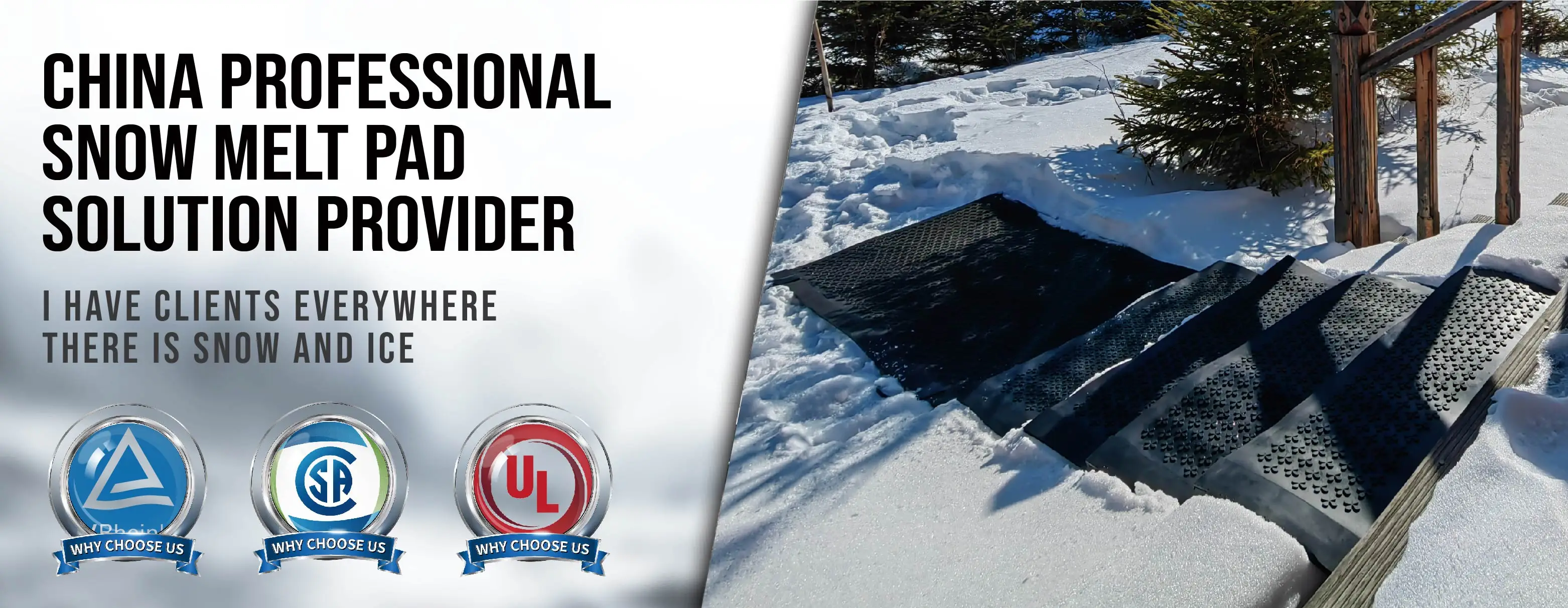 Hot Selling Walkway And Driveway Rubber Ice Snow Melting Heating Mat