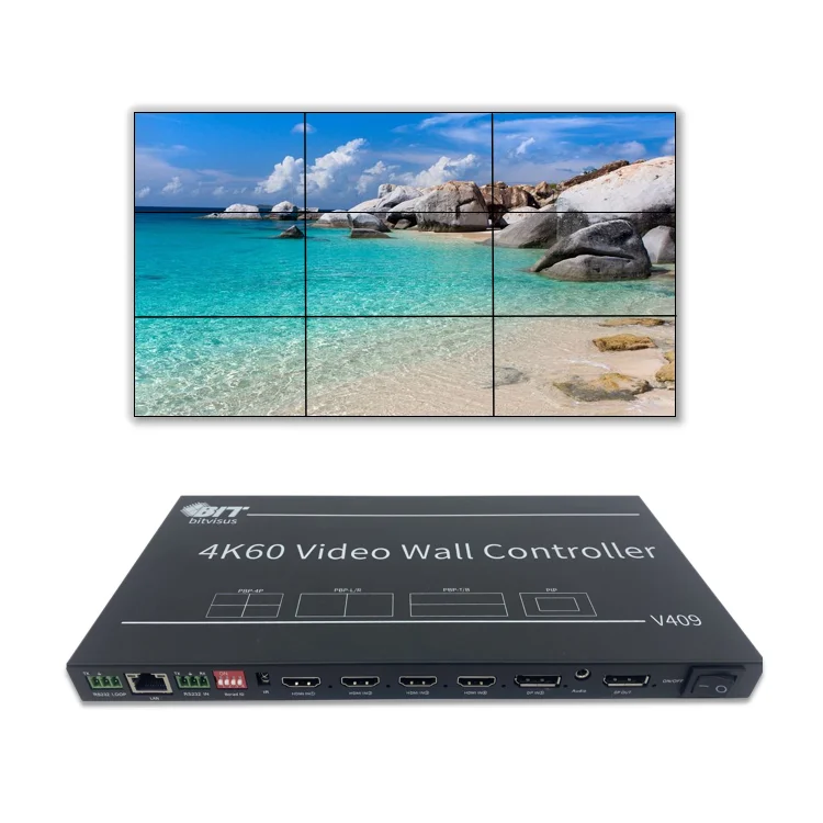 Bitvisus Professional Audio Video & Lighting 4K Video Wall Controller HD HDMI Matrix 3D IR Remote Control Multi Screen Display
