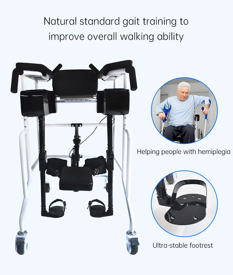 Rehabilitation Training Robot Smart Exoskeleton Gait Training Device With 4 Wheels For The Disabled Indoor Walking Rollator