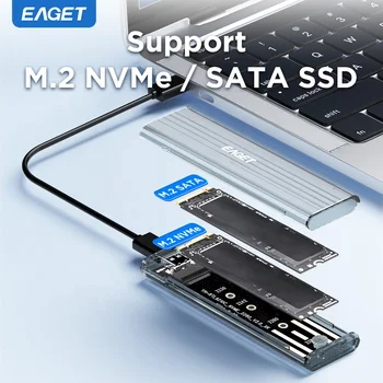 EAGET SE150D-1 SSD Enclosure - 10gbps Portable M.2 SATA NVME Case
