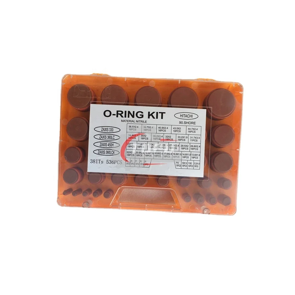 High Quality EX / ZX Excavator 90 SHORE O-Ring Box 536 Pcs NITRILE