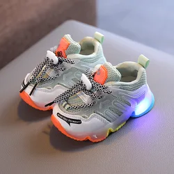 LED Kids Light Up Shoes Fashion Pop Baby Light Up Sneakers Boys