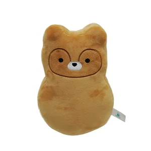 Custom Soft Brown Bear Stuffed Toy Baby Plush Animal Pillow with PP Cotton Filling