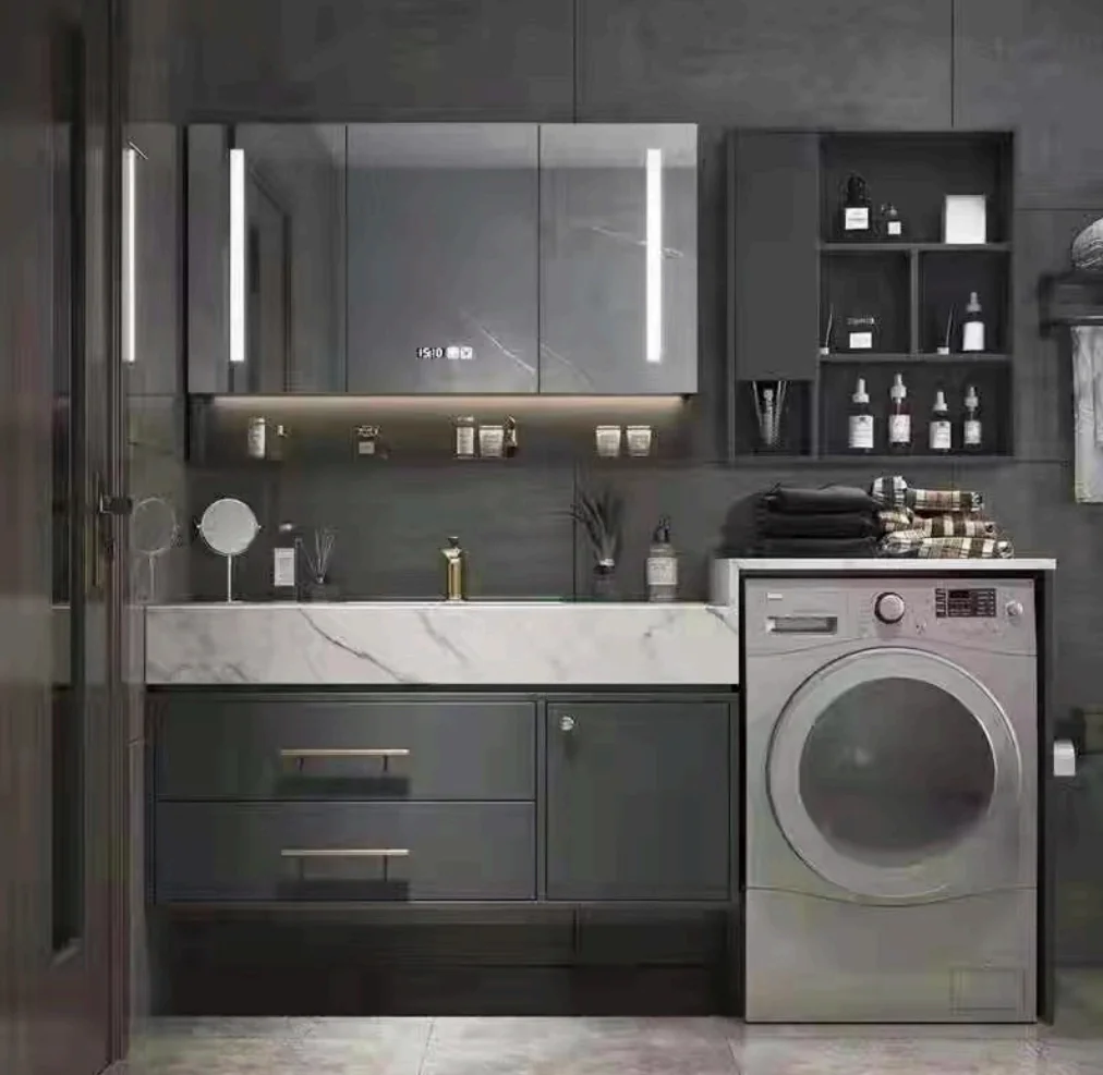 Factory Direct Sales Floor Mounted With Laundry Under Sink Storage Bathroom Cabinet