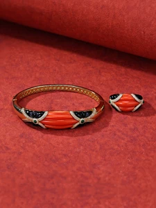 Classic Engagement S925 Sterling Silver Zircon Jewelry Set for Women 18K Gold Plated Pear Cut Wedding Party Gift Box Set