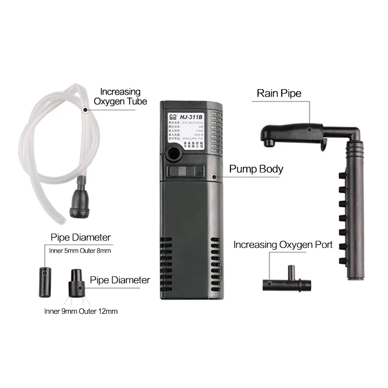 SUNSUN HJ 611B Mini Silent High Quality Multi-Function Submersible Filtration Water Pump Made of Durable Plastic