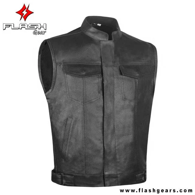 Cruiser Motorcycle Customize 2022 North American Leather Vests High Quality Leather Vest New 2022 Biker Vest Casual