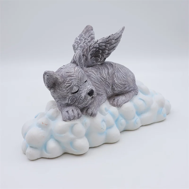 custom outdoor angel dog resin figure-8