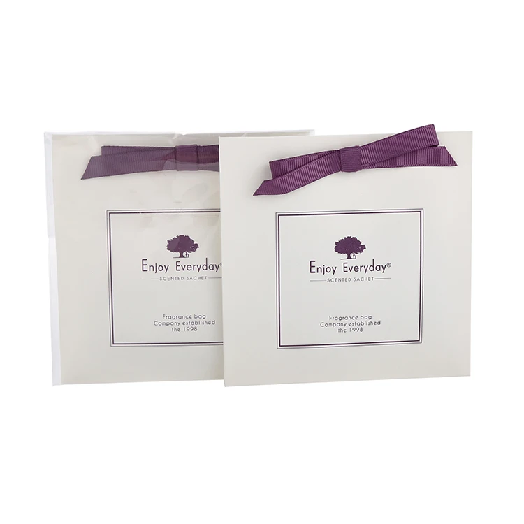 Factory Direct Price Customized Brand Hanging Ribbon Paper Bag Scented Sachet Incense Fragrance Home Decoration Air Freshener