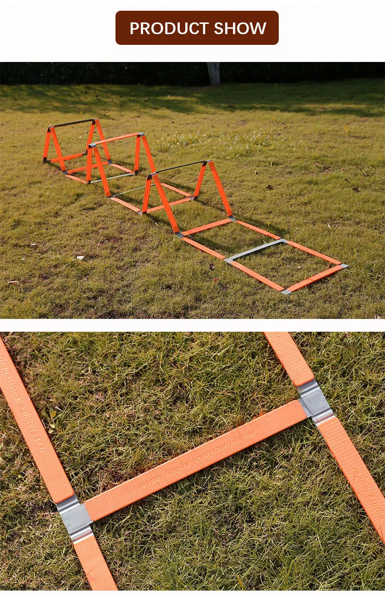 Ecofriendly 5m Foldable Agility Ladders 11 Pieces Speed Ladder Hurdles