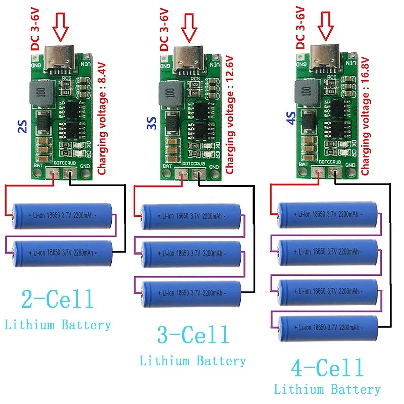 Modulo Di Ricarica Step-up QUARKZMAN 4S 4A Per Batterie Al Litio 16.8V - Tipo-C Regolabile