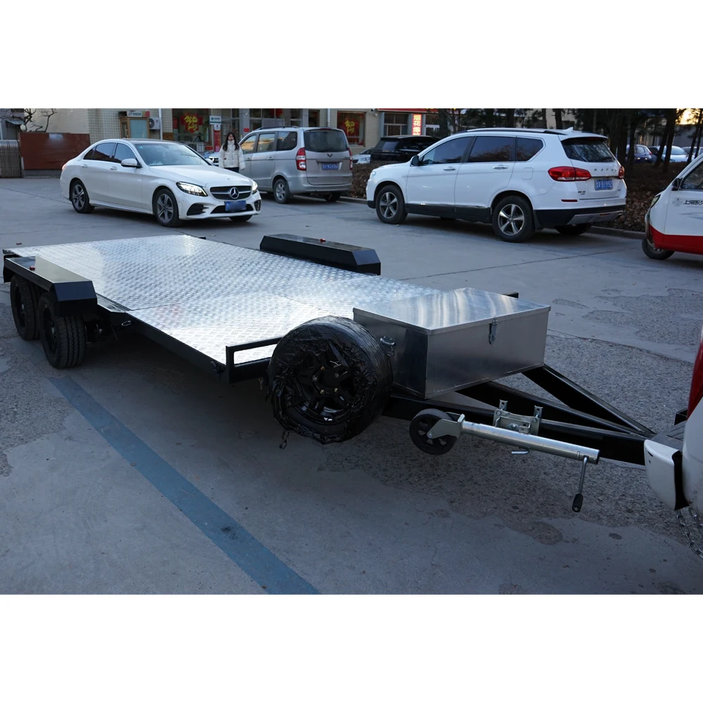 New Arrival 3.5 Ton tandem Car Trailer Mini Excavator Trailer Aluminum Car Trailer Heavy Duty for Sale