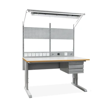 Custom Industrial Stainless Steel Work Bench Workbench With Tool Rack ...