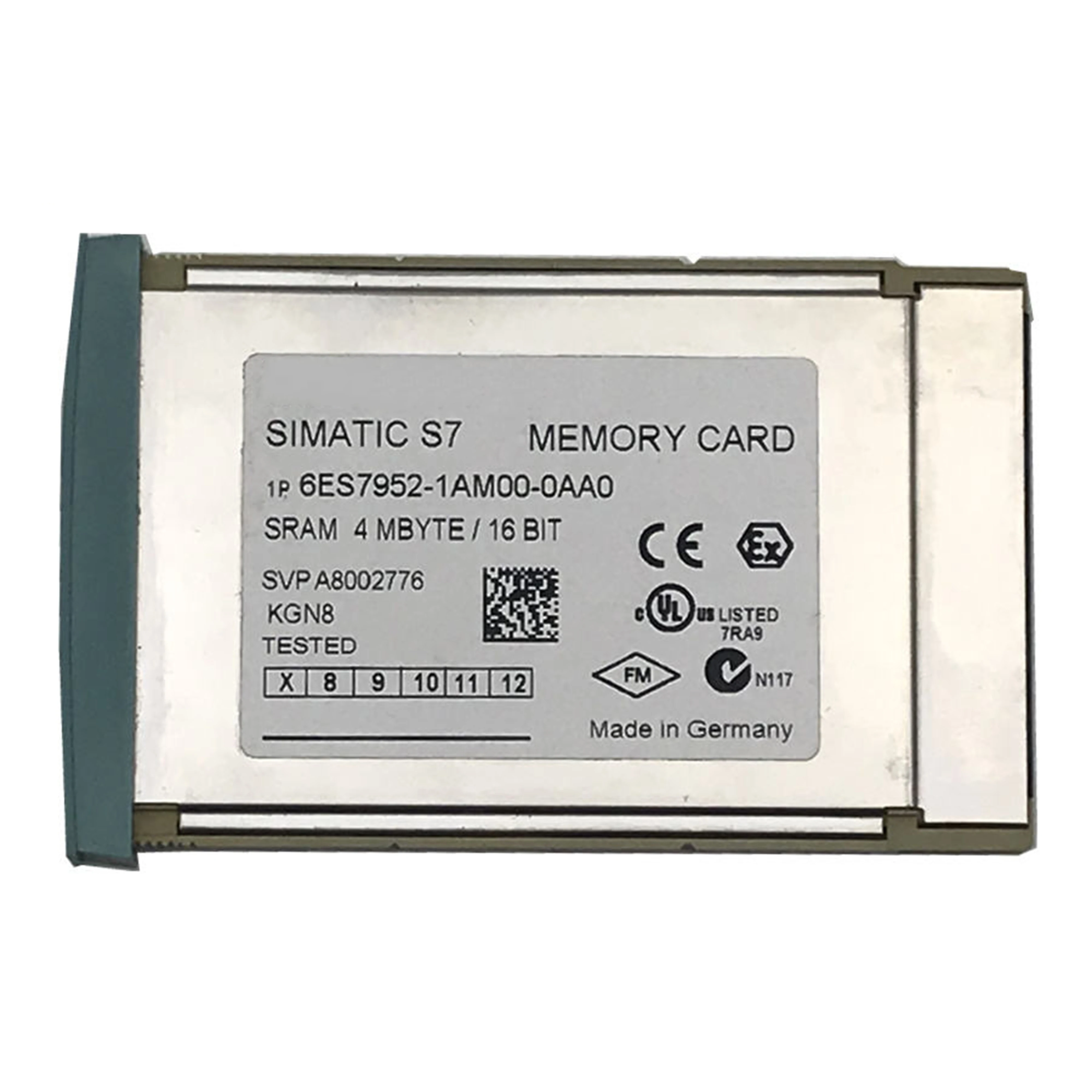 New Original 6ES7 952-1AM00-0AA0 6ES7952-1AM00-0AA0 S7-400 RAM memory card. Stores PLC program, system data and parameter files, stable data storage, anti-interference and durable, used for program backup