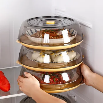 multi layer food cover stackable plate