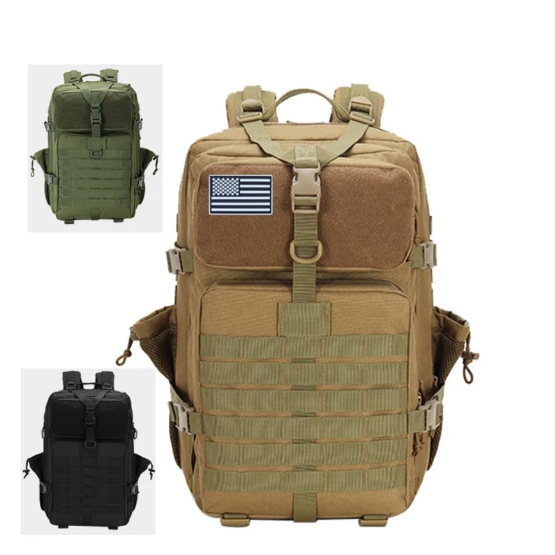 New 45L Molle Daypack 3 Day Bug Out Bag Hiking Rucksack Travel Men's Backpack Tactical Backpack for Camping Climbing