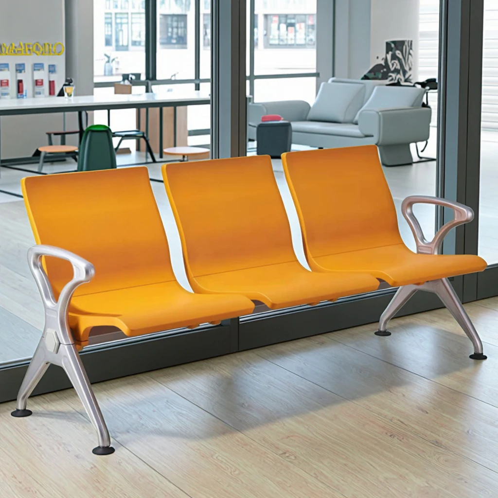 Breathable Steel Encapsulated Seating Hexagon Beam Design Modern Hospital Furniture for Large Venues 5