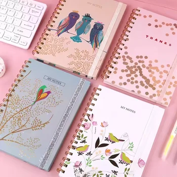 Creative Custom A5 Notebook Office Business Spiral Notepad Loose-leaf Student Classroom Copybook Daily Handbook Cardboard Cover
