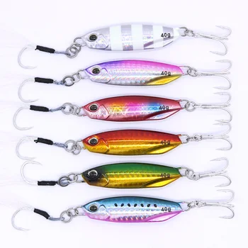 AOCLU Slow Metal Cast Jig Spoon 20g Casting Jigging Lead Fish Sea Bass Fishing Lure Artificial Bait Tackle for Saltwater Jigging – Metal Jig – view 2