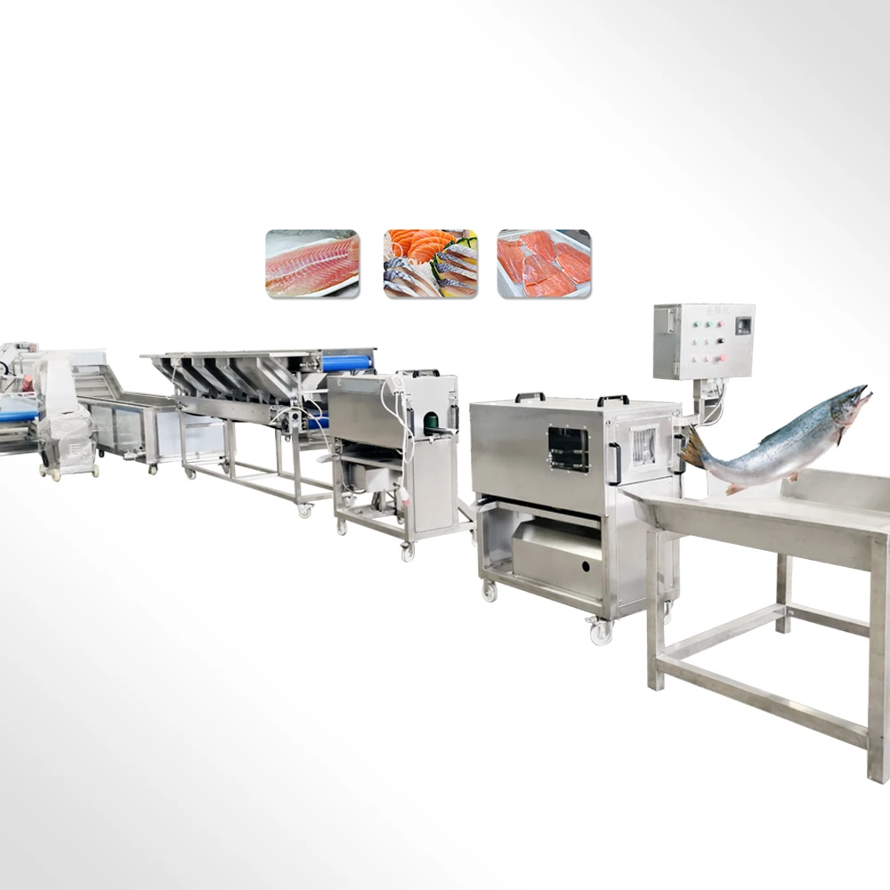 TCA High Quality Automatic  Fish Cleaning Descaling Fillet Processing Line Making Machine for Catfish Fish Red Snapper Tuna Fish