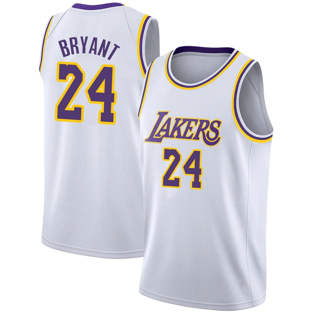 Wholesale Men's 24 Bryant Black Mamba Classics Throwback Purple and Gold  Sports Stitched Basketball Jersey From m.