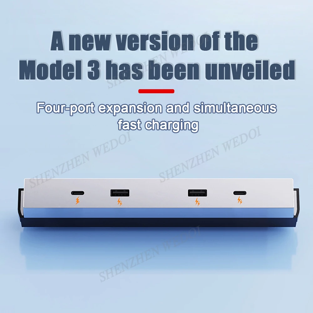 100 Fit For Center Console Electroplate Abs Docking Station With 65w