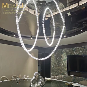 Zhongshan Premium Indoor Hotel Home Lighting Modern Acrylic K9 Crystal Wine Glass Chandelier Premium Hanging Lamp Light Fixtures