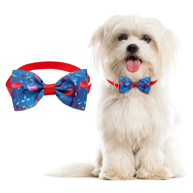 Amaz Best Seller Pet Dog Cat Tie Fruit & Flamingo Bow Tie Adjustable Collar Decorative Tie for Small and Medium Dogs