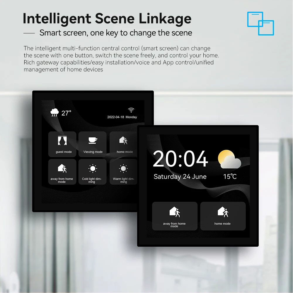 2022 New Arrival 4 Inch Touch Screen Display Smart Home Zigbee System ...