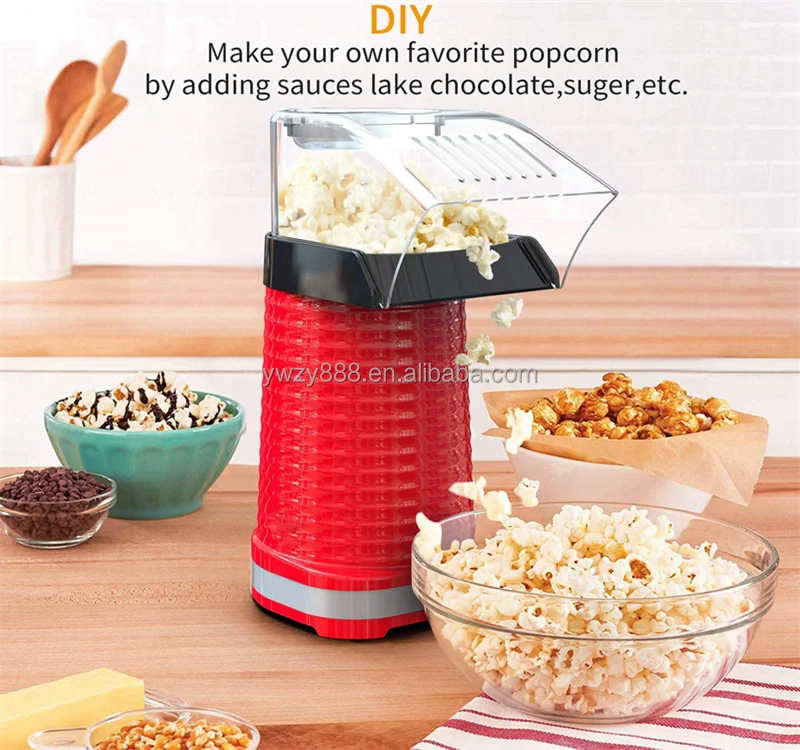 Air Popper Popcorn Maker Electric Hot Air Popcorn Popper Maker for Home  Healthy Hot Air Swirling Popcorn Popper EU Plug