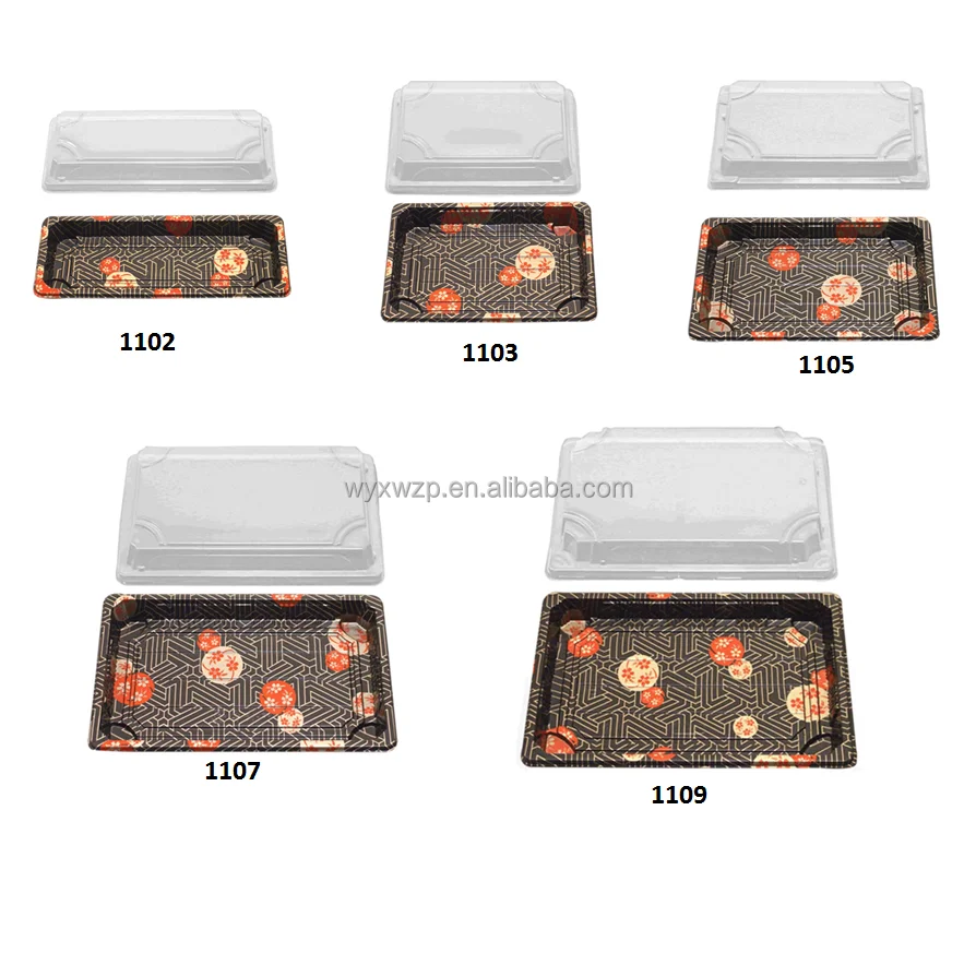 Buy Wholesale China Sushi Trays Disposable Sushi Containers With Lids Take  Out Containers Black Plastic & Sushi Tray at USD 0.05