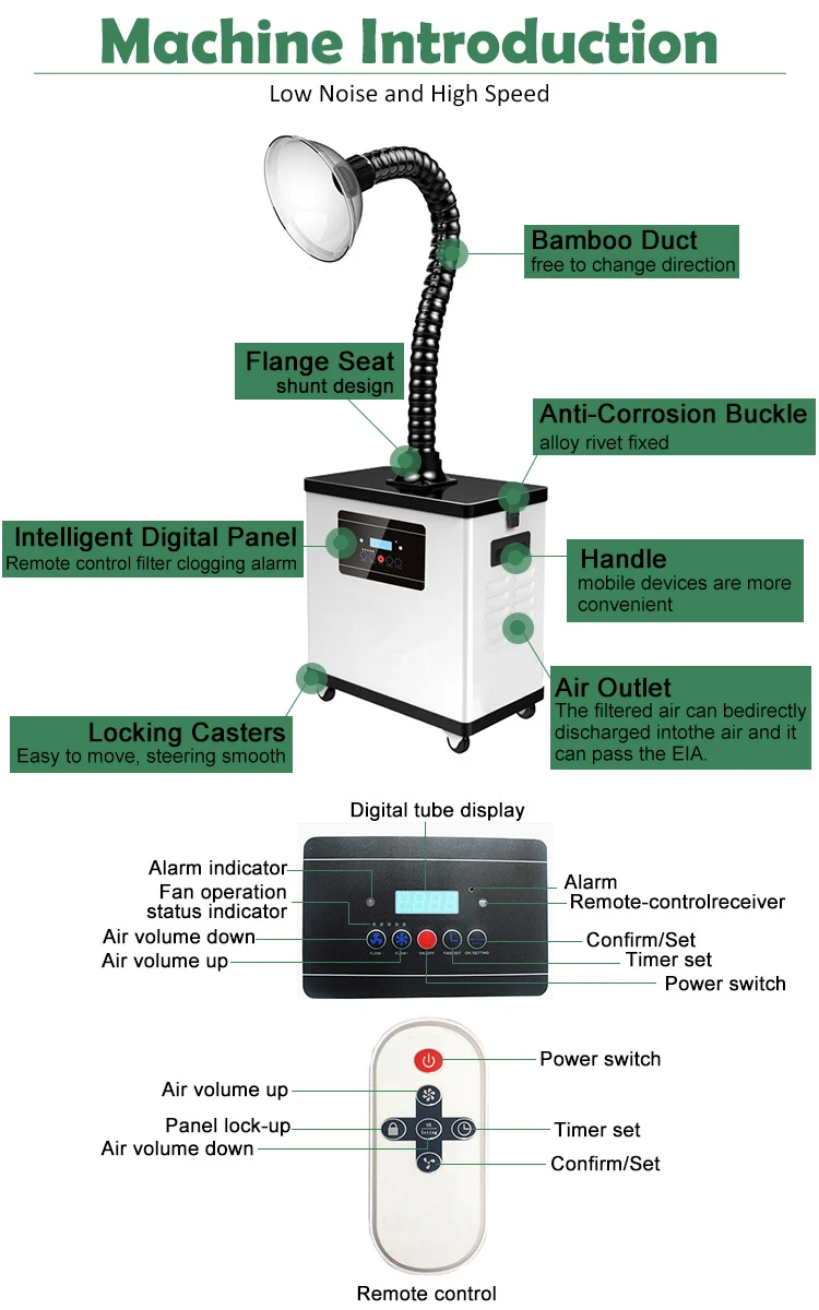 Nail Table Dust Collector Air Purifier Nail Vacuum Dust Collector Dust
