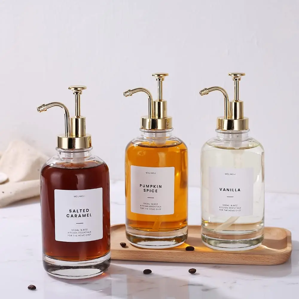 500ml/16.9 Oz Mouthwash Dispenser For Bathroom With Mouthwash Cups