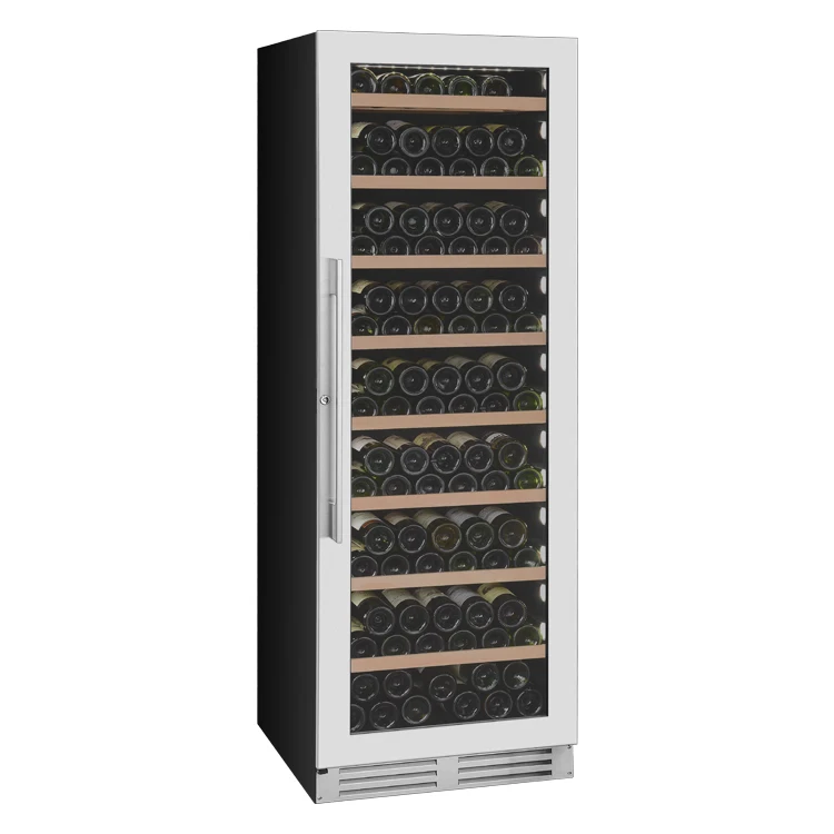 VI180S 388L встроенный или отдельно стоящий компрессор винный шкаф холодильник охладитель вина и напитков морозильник из нержавеющей стали