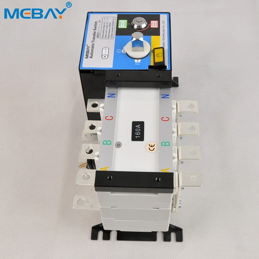 ATS 160A Automatic Generator Transfer Switch Dual Power Changeover Switch 160A 4 Pole MBSI-160GA