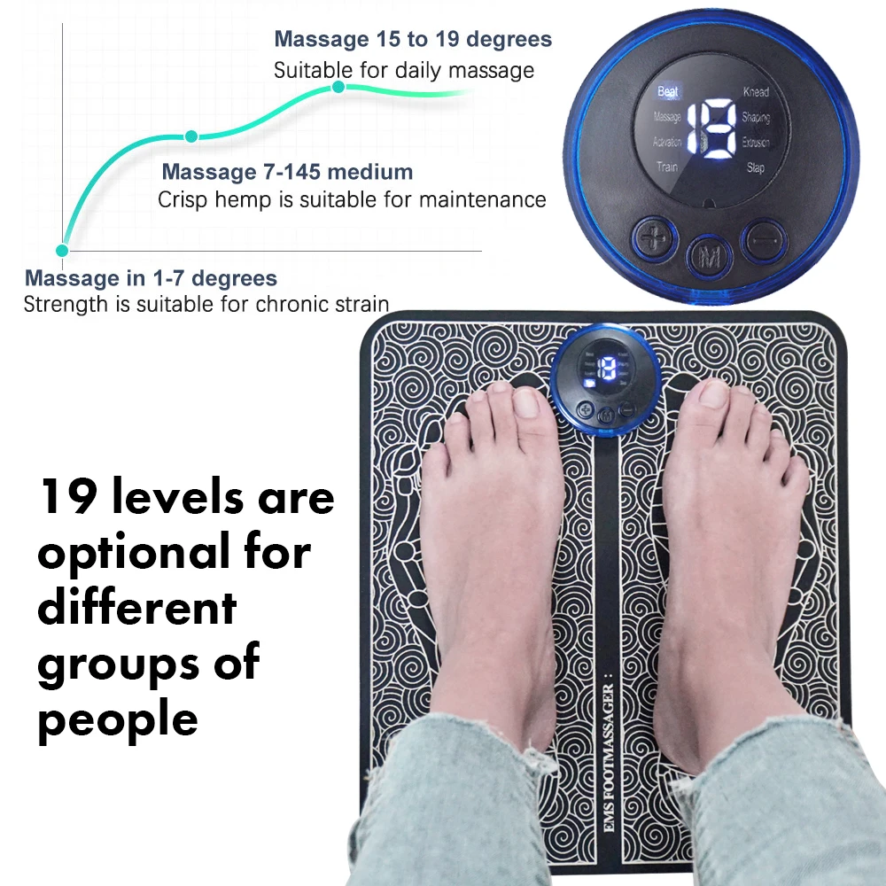 Foot Mat Electric Stimulator Massager Ems Intelligent Low Heating