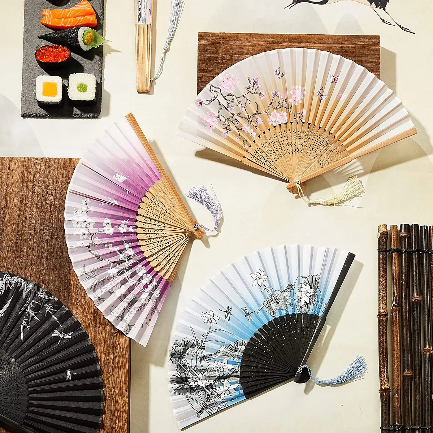 Рекламная продукция, подарки, изготовленный на заказ бумажный вентилятор, таможенный пластиковый вентилятор с складной ручкой