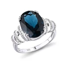 Blue Topaz Engagement Rings Rings Engagement Ring 925 New Trendy Women Natural Blue Topaz Gem 925 Sterling Silver High Quality Diamond Engagement Rings