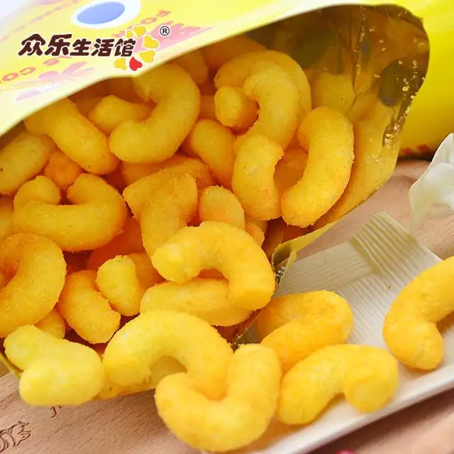 Automatic Puffing Cheese Ball Crispy Snack Food Puffs Extruder Making Machine Price Corn Puffed Snacks Machine