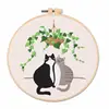 S858 naughty cat material pack kit includes embroidery stretch