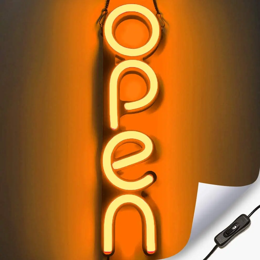 LED Neon Open Sign Light for Business with ON & Off Switch Red Yellow Green... 