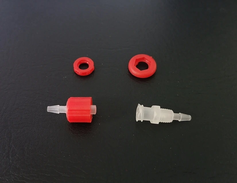 Plastic Panel Mount Female Luer Adapter 1/428 Unf Thread Luer Fittings