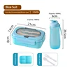 Blue three compartments